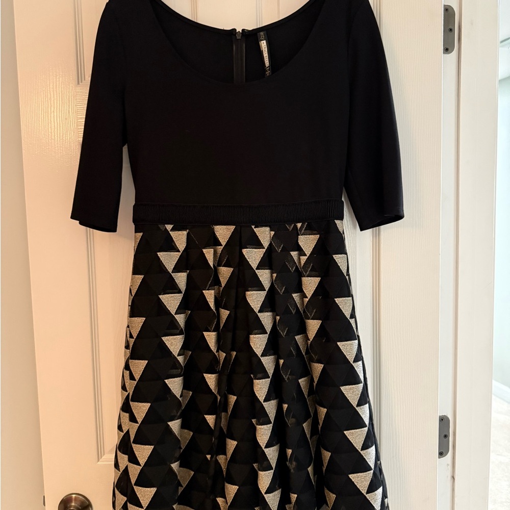 Plenty by Tracy Reese Black Dress with Gold Accents